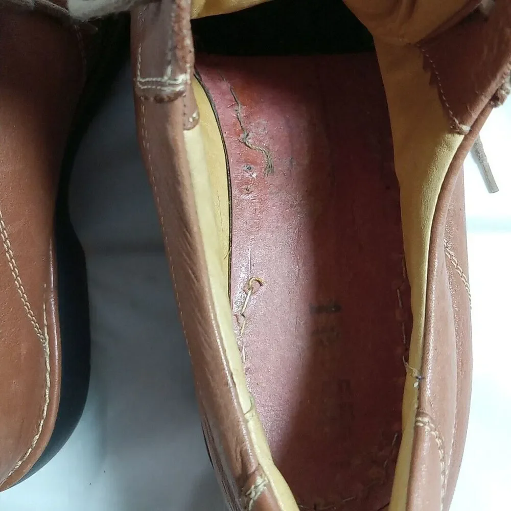 Vineyard shoes Men's Size 10 Brown No Insoles Inside Made In Brazil